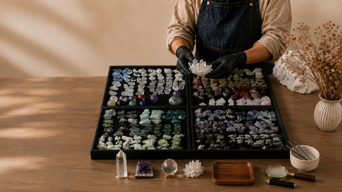 Gemstone crafting at the Kassia family studio