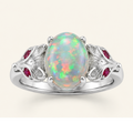 Opal Ring in 925 Sterling Silver