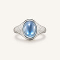 Aquamarine Ring in 925 Sterling Silver