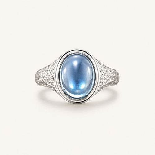 Aquamarine Ring in 925 Sterling Silver