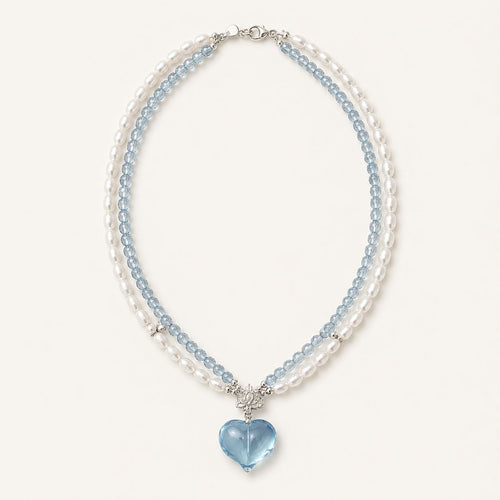 Aquamarine Necklace in 925 Sterling Silver