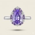 Zircon Ring in 925 Sterling Silver