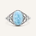 Larimar Ring in 925 Sterling Silver