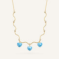 Larimar Necklace in 925 Sterling Silver