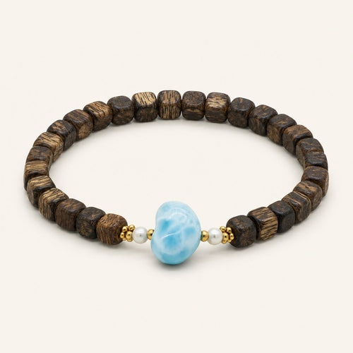 Larimar Bracelet in 925 Sterling Silver