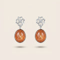 Sunstone Earrings in 925 Sterling Silver