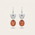 Sunstone Earrings in 925 Sterling Silver
