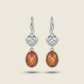 Sunstone Earrings in 925 Sterling Silver