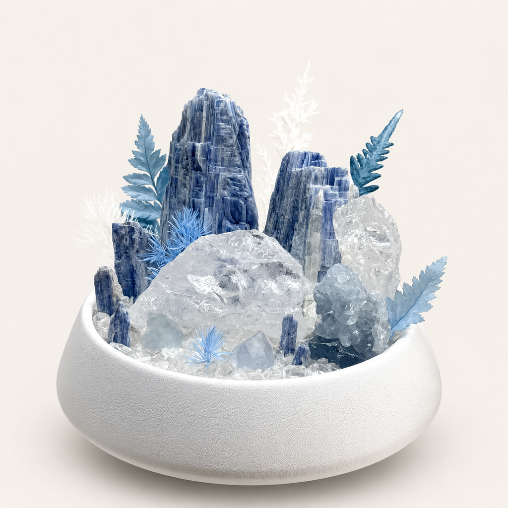 Blue Crystal Landscape Bowl